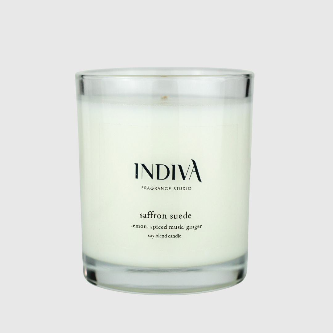 Saffron Suede Core Candle